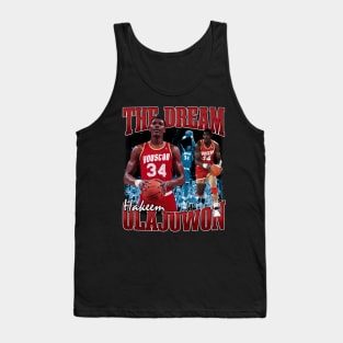 Hakeem Olajuwon The Dream Basketball Legend Signature 80S 90S Bootleg Rap Tank Top